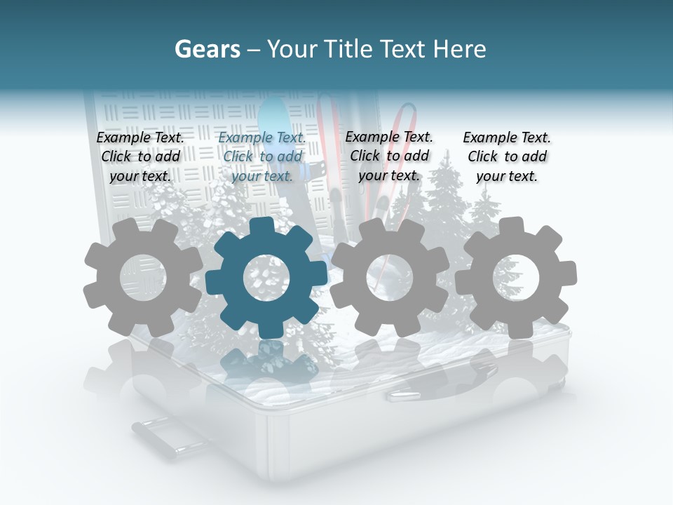 Suitcase Adventure Glacier PowerPoint Template