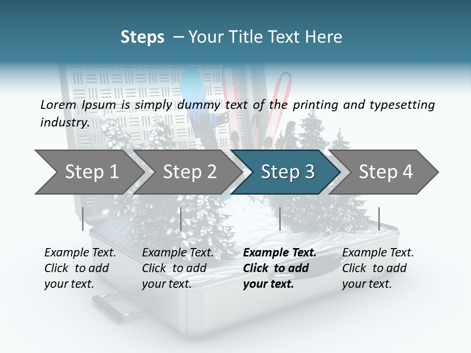 Suitcase Adventure Glacier PowerPoint Template