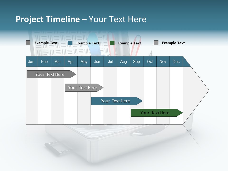 Suitcase Adventure Glacier PowerPoint Template