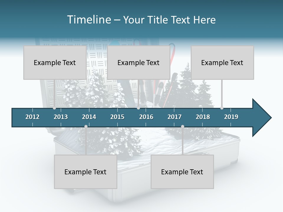 Suitcase Adventure Glacier PowerPoint Template
