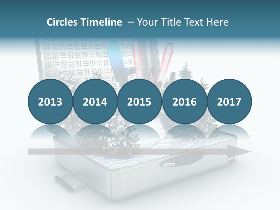 Suitcase Adventure Glacier PowerPoint Template