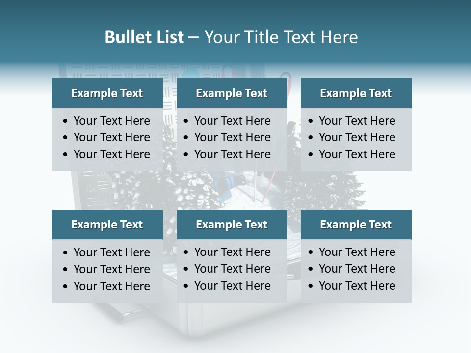 Suitcase Adventure Glacier PowerPoint Template