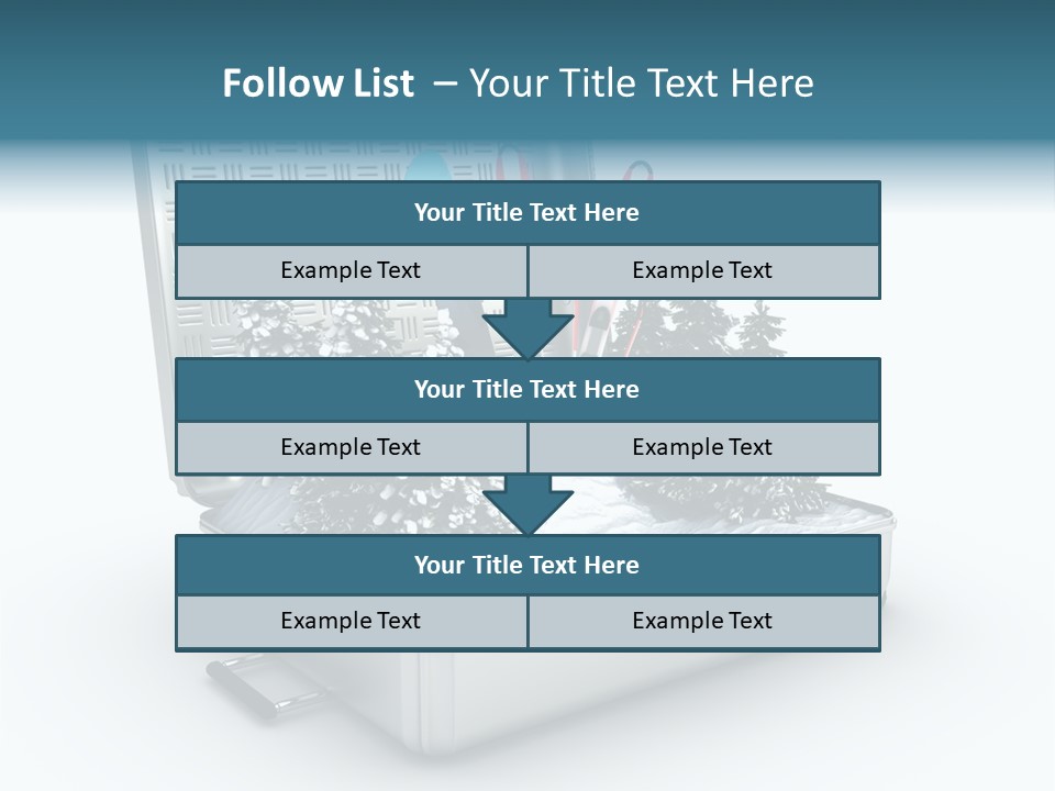 Suitcase Adventure Glacier PowerPoint Template