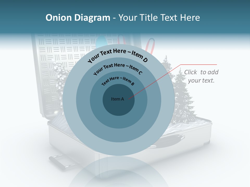 Suitcase Adventure Glacier PowerPoint Template