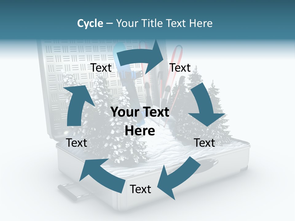 Suitcase Adventure Glacier PowerPoint Template