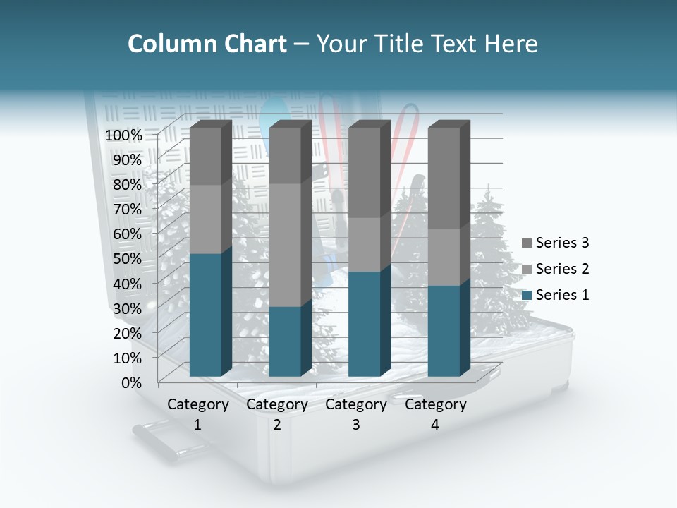 Suitcase Adventure Glacier PowerPoint Template
