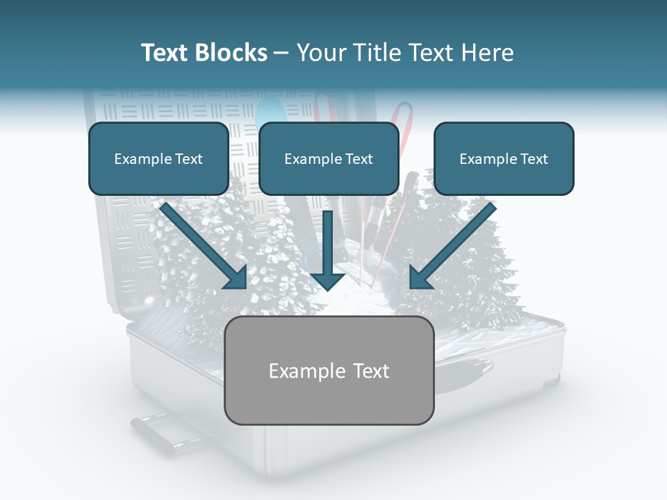 Suitcase Adventure Glacier PowerPoint Template