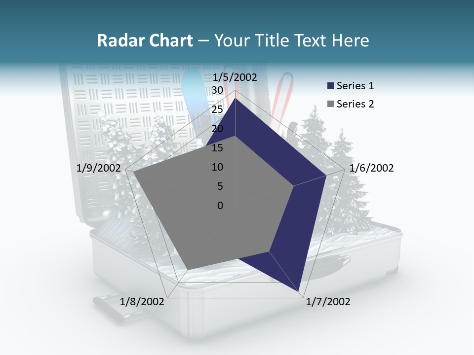Suitcase Adventure Glacier PowerPoint Template