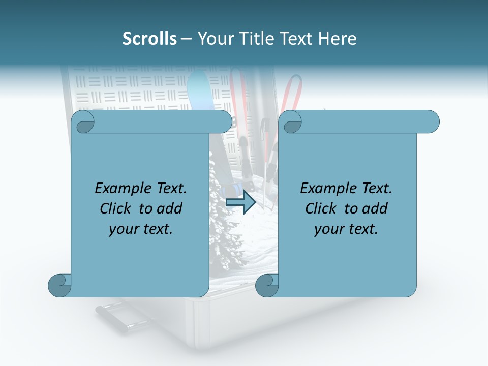 Suitcase Adventure Glacier PowerPoint Template