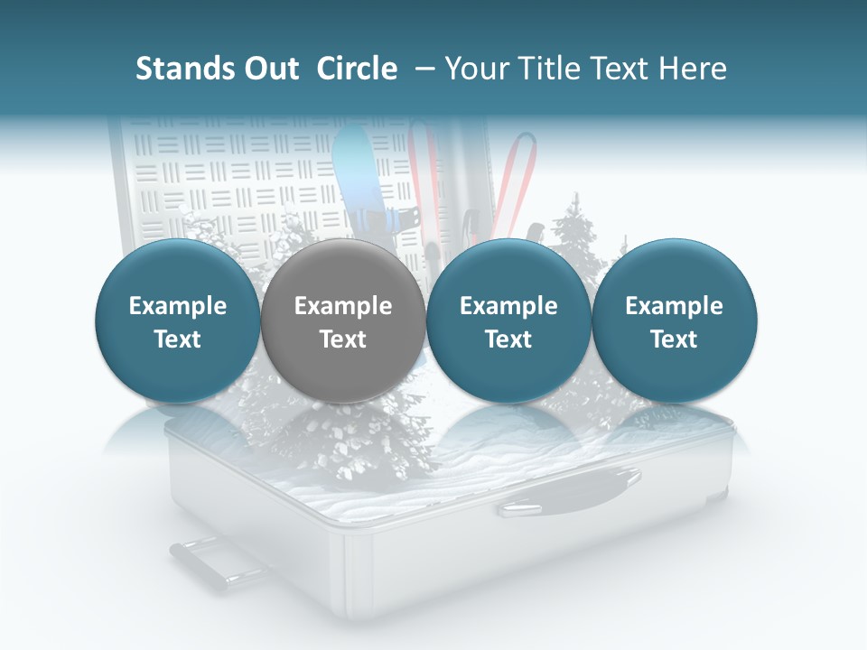 Suitcase Adventure Glacier PowerPoint Template