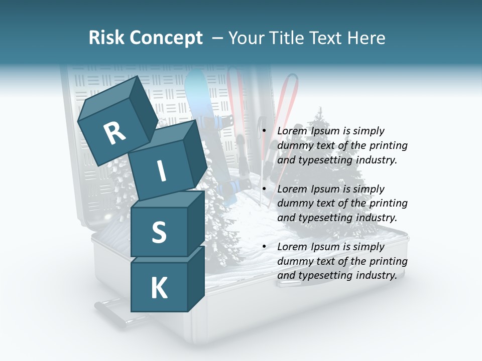 Suitcase Adventure Glacier PowerPoint Template