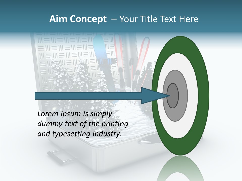 Suitcase Adventure Glacier PowerPoint Template
