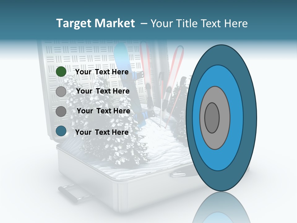 Suitcase Adventure Glacier PowerPoint Template