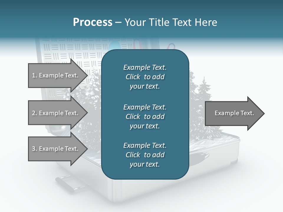 Suitcase Adventure Glacier PowerPoint Template