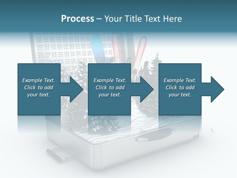 Suitcase Adventure Glacier PowerPoint Template