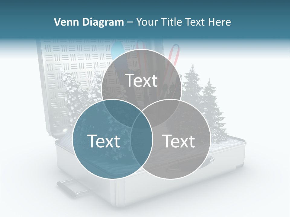 Suitcase Adventure Glacier PowerPoint Template