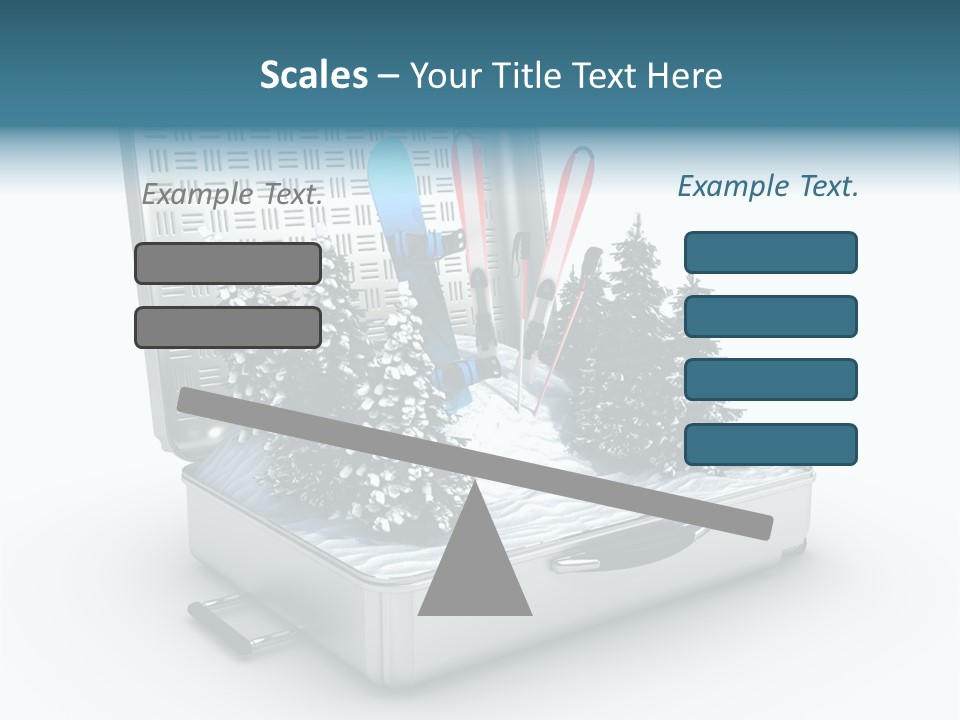 Suitcase Adventure Glacier PowerPoint Template