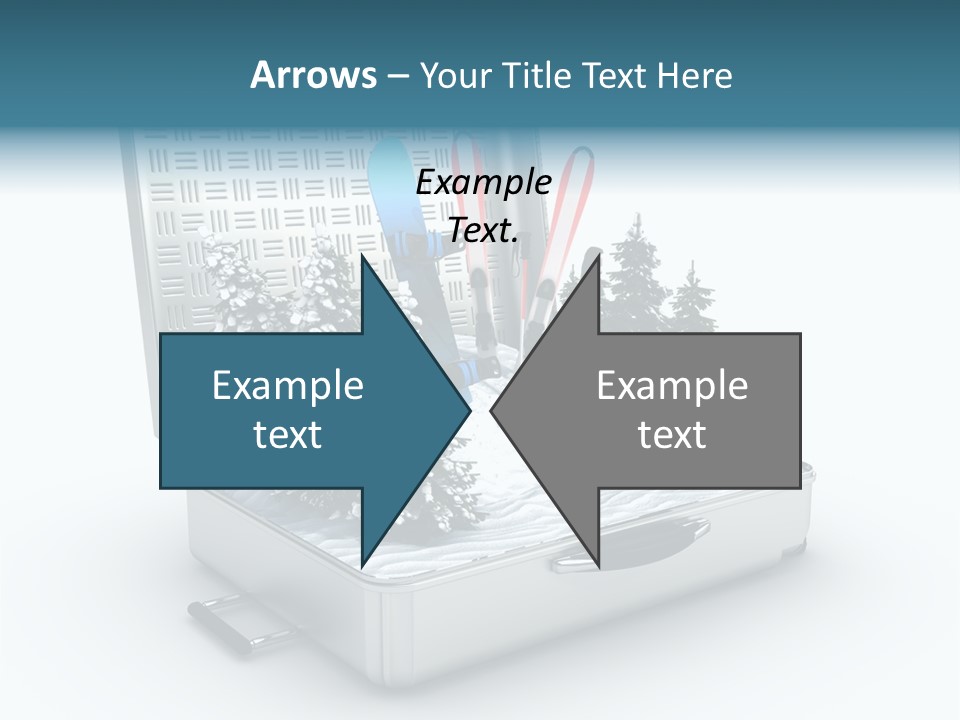 Suitcase Adventure Glacier PowerPoint Template