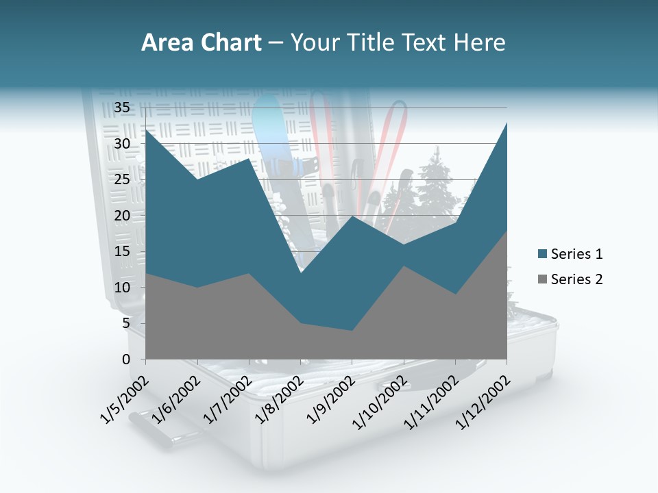 Suitcase Adventure Glacier PowerPoint Template