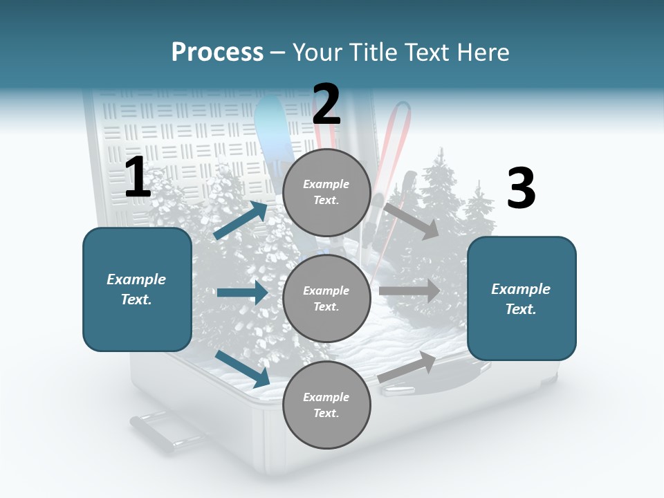 Suitcase Adventure Glacier PowerPoint Template