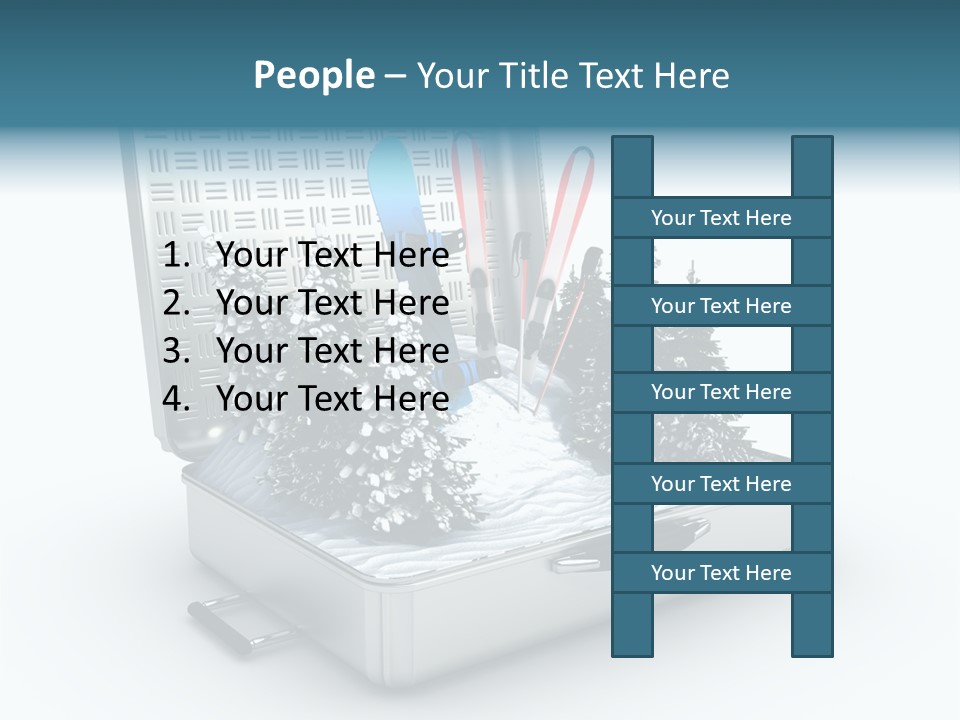 Suitcase Adventure Glacier PowerPoint Template