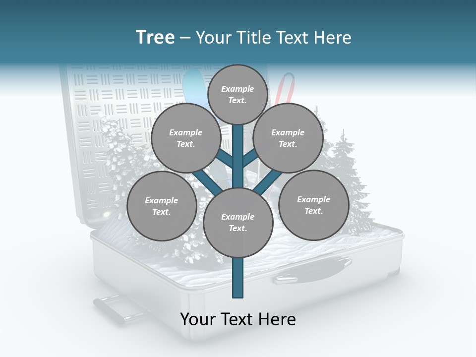 Suitcase Adventure Glacier PowerPoint Template