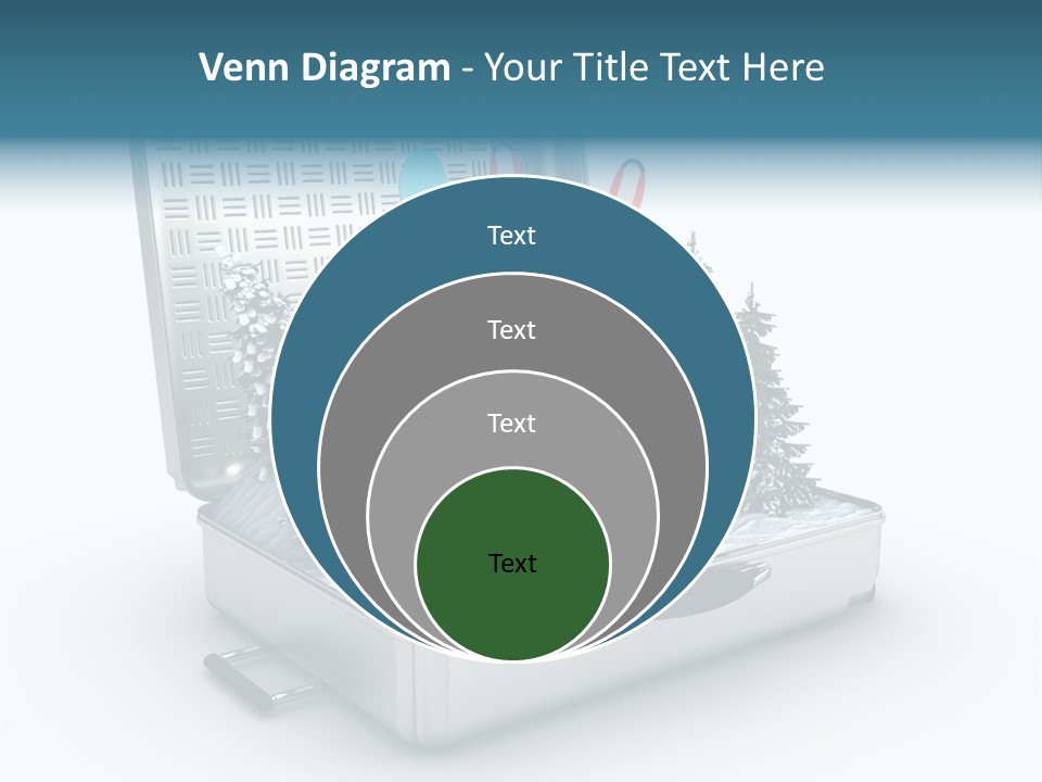 Suitcase Adventure Glacier PowerPoint Template