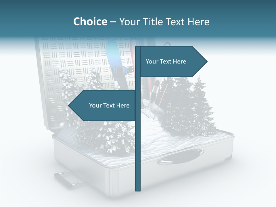 Suitcase Adventure Glacier PowerPoint Template