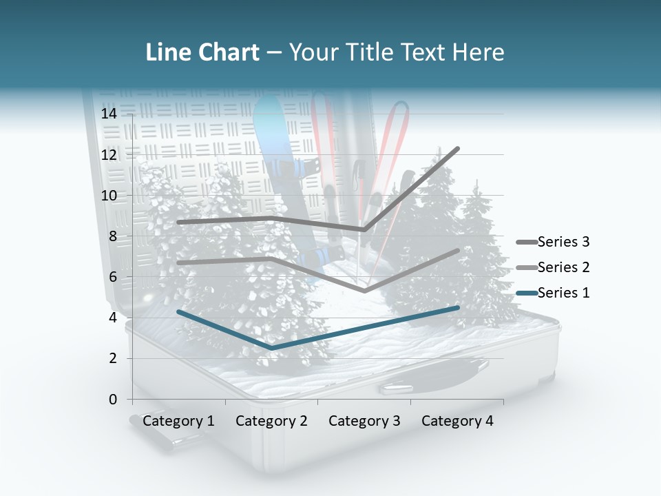 Suitcase Adventure Glacier PowerPoint Template