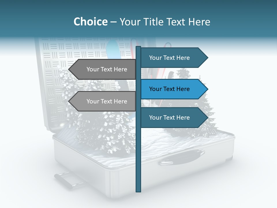 Suitcase Adventure Glacier PowerPoint Template