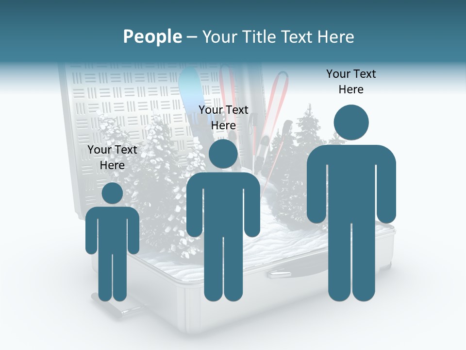 Suitcase Adventure Glacier PowerPoint Template