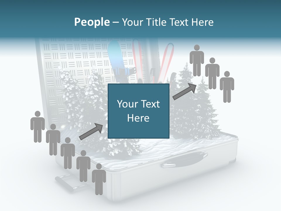Suitcase Adventure Glacier PowerPoint Template