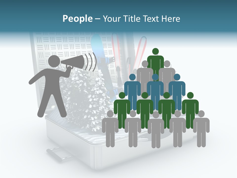 Suitcase Adventure Glacier PowerPoint Template