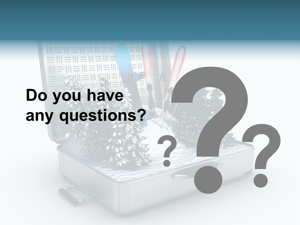 Suitcase Adventure Glacier PowerPoint Template