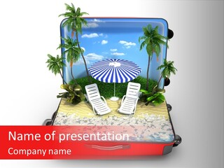 Warm Isolated Towel PowerPoint Template