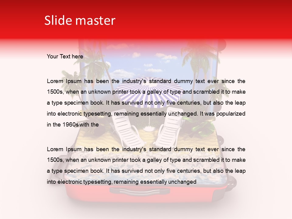 Warm Isolated Towel PowerPoint Template