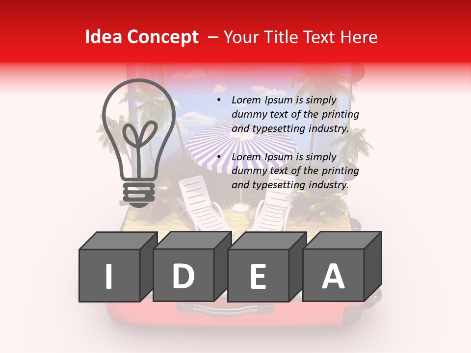 Warm Isolated Towel PowerPoint Template