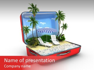 Case Briefcase Airport PowerPoint Template