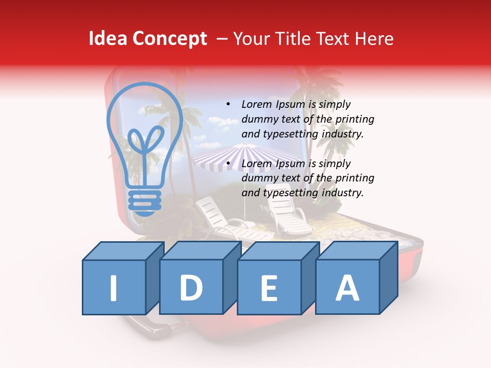 Case Briefcase Airport PowerPoint Template