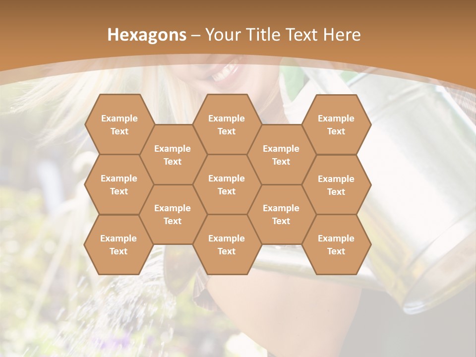 Nature Grass Girl PowerPoint Template