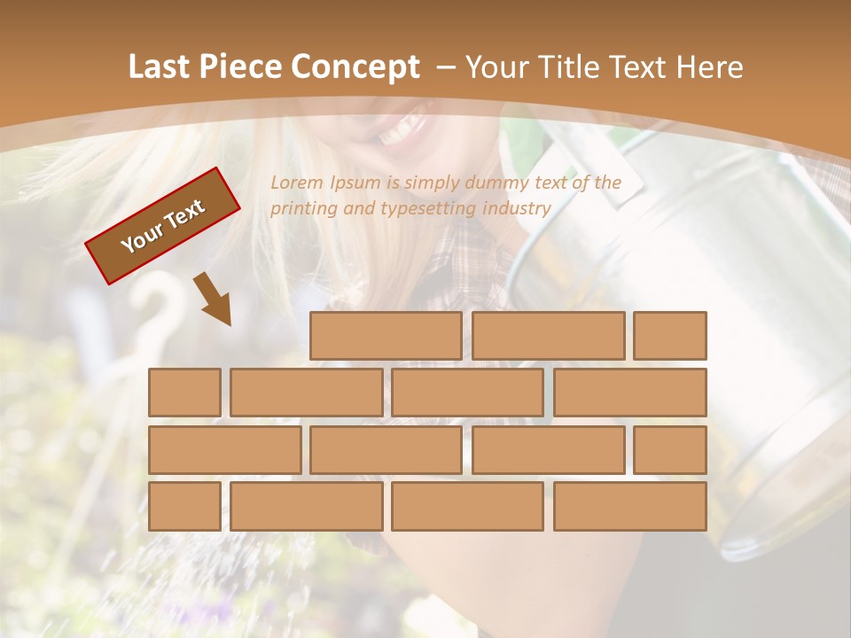 Nature Grass Girl PowerPoint Template