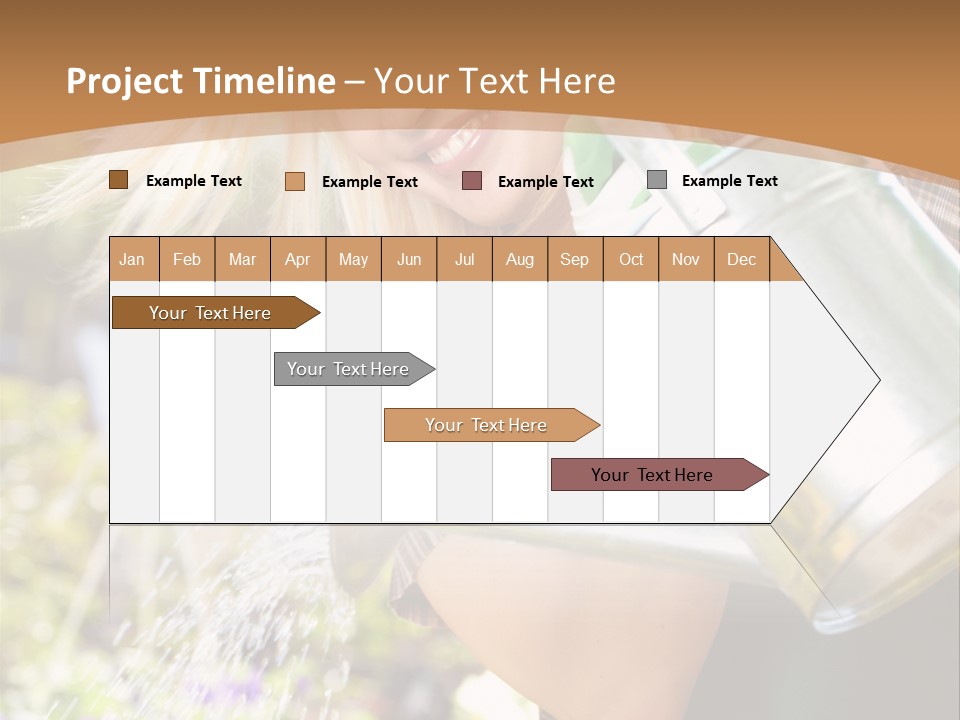 Nature Grass Girl PowerPoint Template