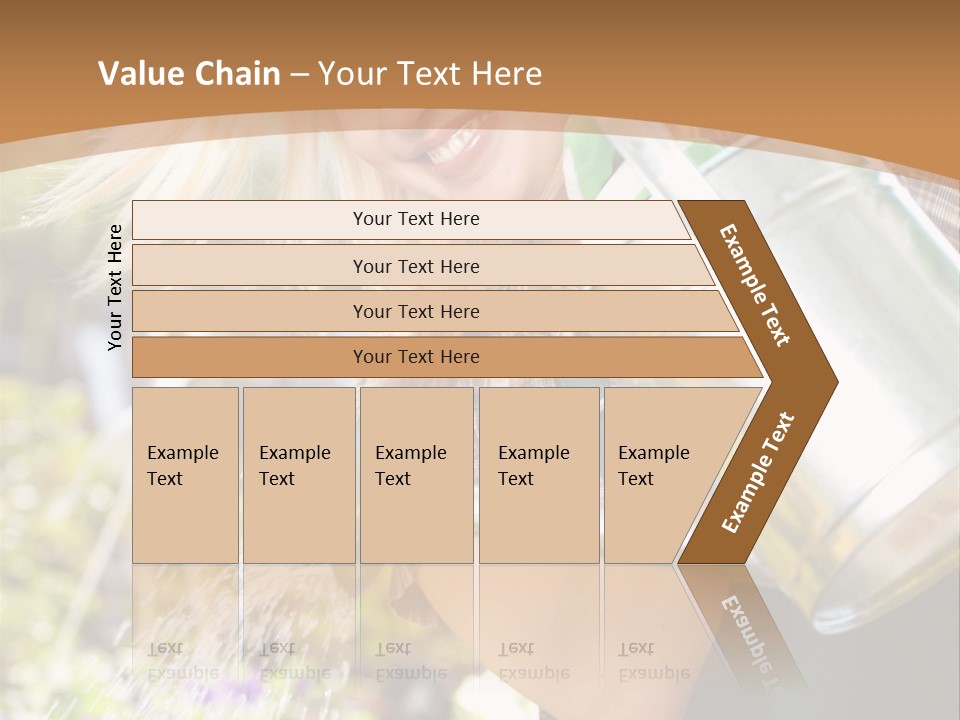Nature Grass Girl PowerPoint Template