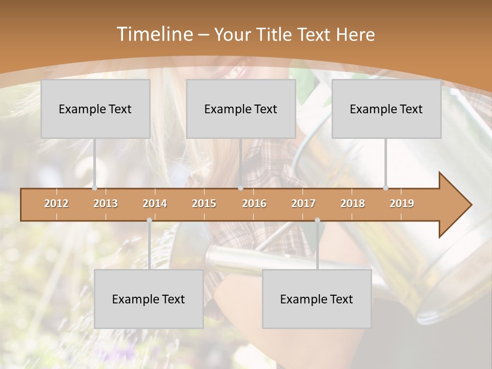 Nature Grass Girl PowerPoint Template