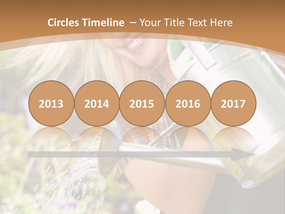 Nature Grass Girl PowerPoint Template