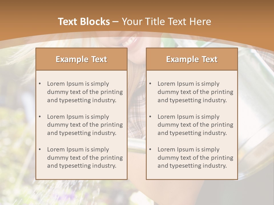 Nature Grass Girl PowerPoint Template