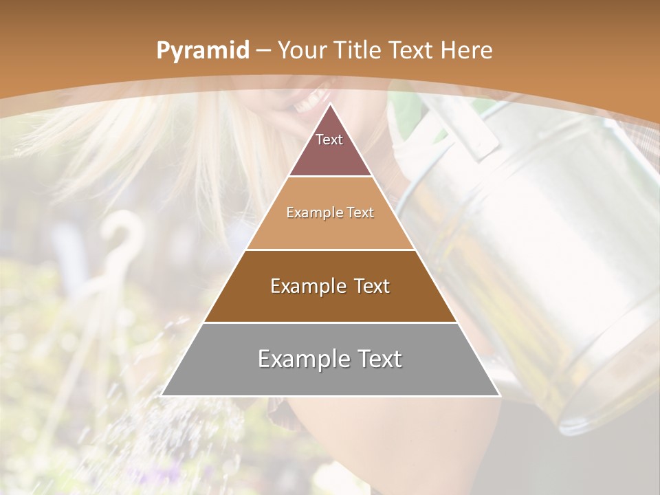 Nature Grass Girl PowerPoint Template