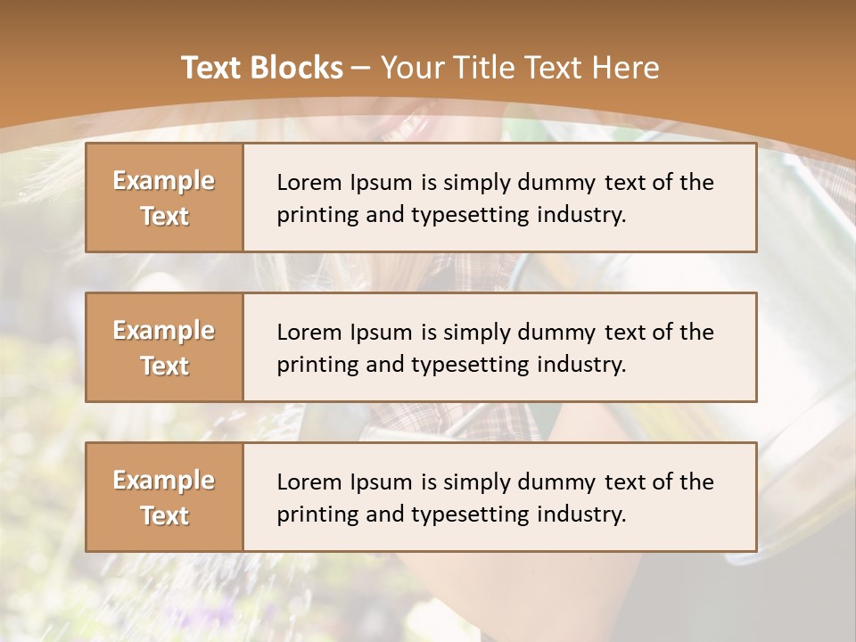 Nature Grass Girl PowerPoint Template