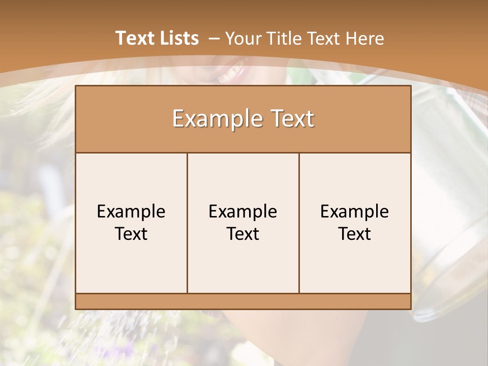 Nature Grass Girl PowerPoint Template