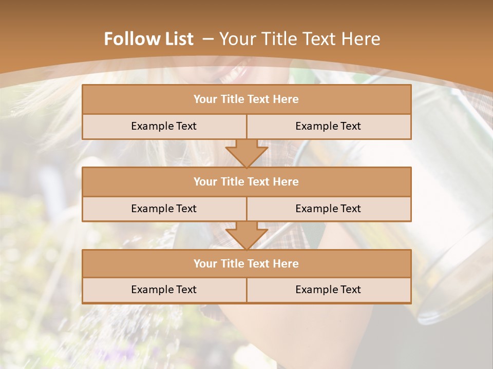 Nature Grass Girl PowerPoint Template